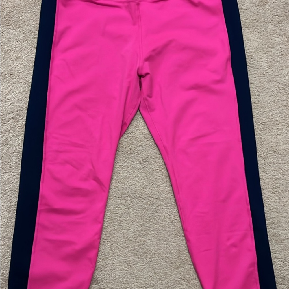 Vineyard Vines Pink and Navy Joggers with Elastic Waistband